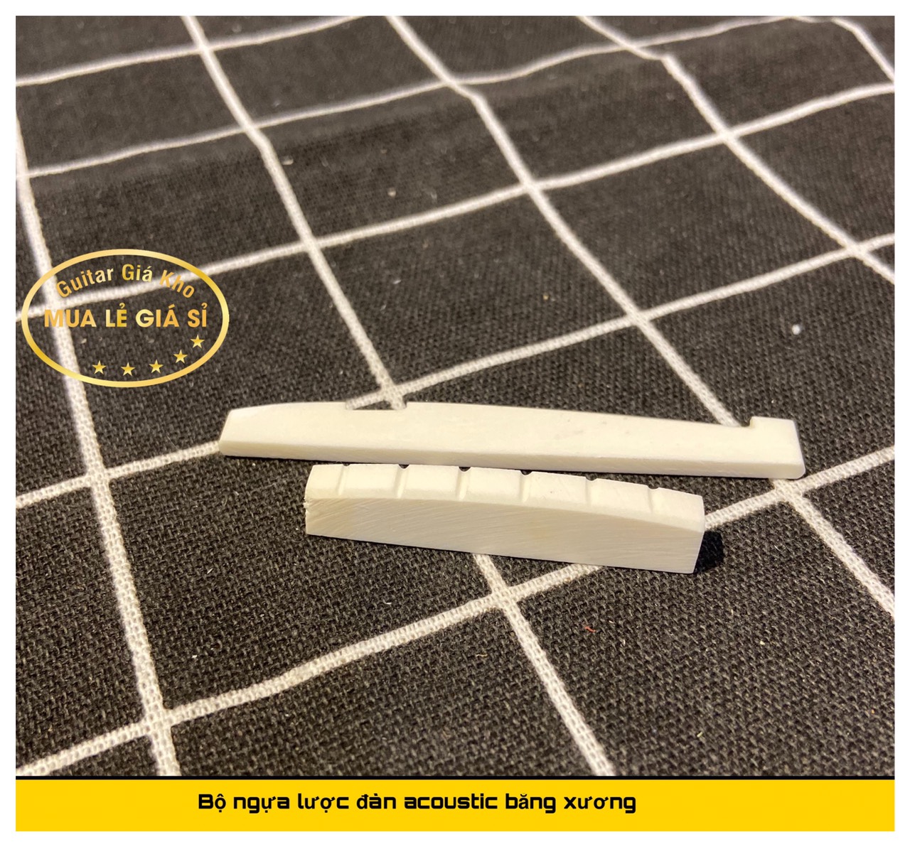 [HCM]Bộ Ngựa Lược đàn guitar Acoustic bằng xương bò cao cấp