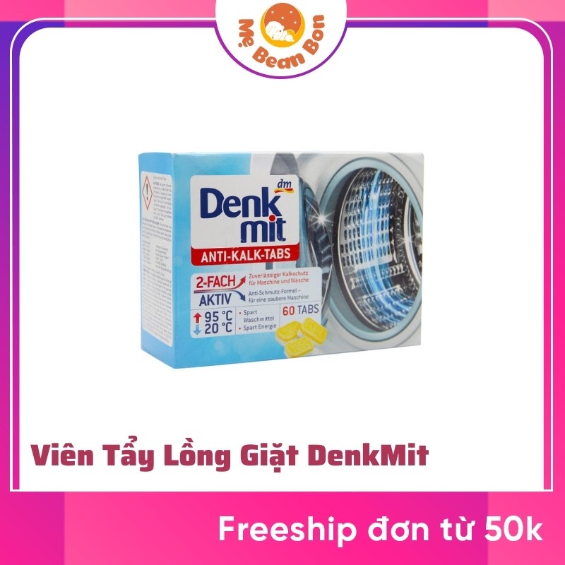 Viên Tẩy Lồng Giặt DenkMit của Đức cho Máy Giặt Cửa Ngang và Máy Giặt Cửa Đứng