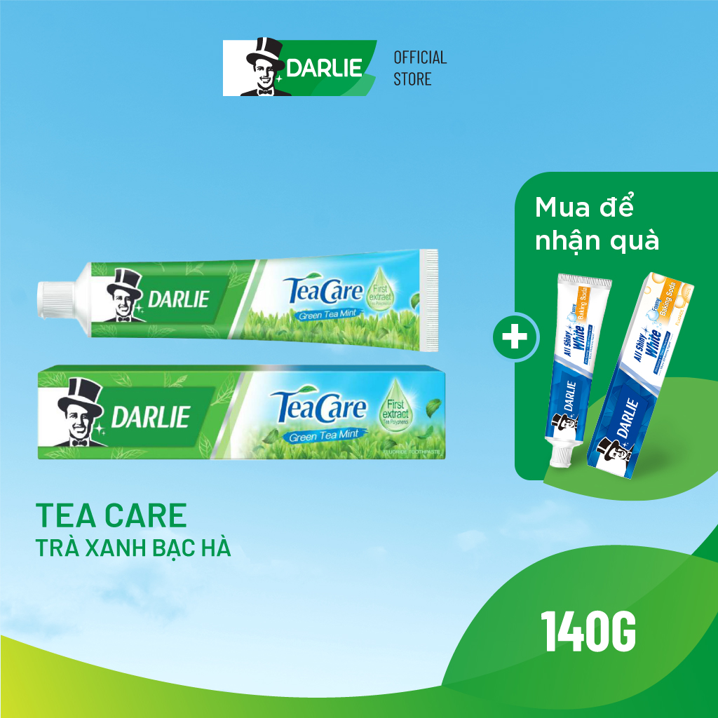 Kem đánh răng darlie tea care _ green tea mint 140g