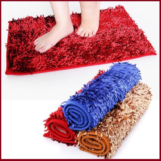 bộ 2 thảm chùi chân siêu thấm nước san hô bóng sợi nhỏ- Thảm chùi chân hút nước thảm phòng bếp thảm phòng tắm thảm nhà vệ sinh