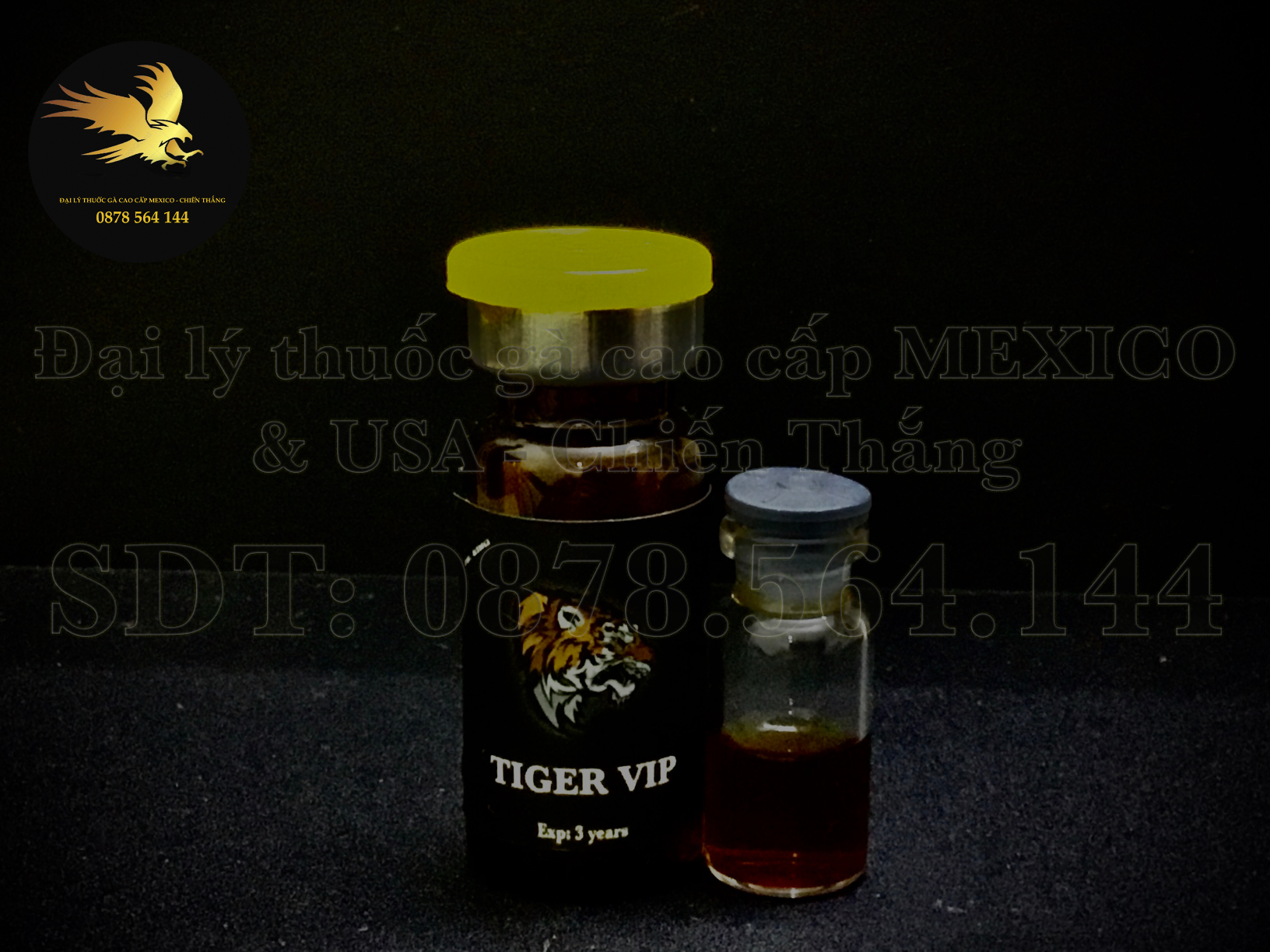 Thuốc chích gà đá - Tiger VIP - Xuất xứ USA - Giúp gà TĂNG BO LỚN, CHỐNG ÓI, TẢI CỰA, CỰC KỲ LỲ ĐÒN - Chiết lẻ 1ml