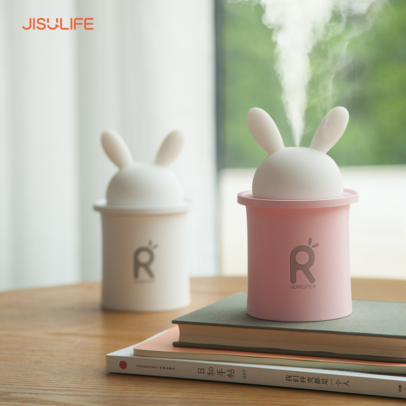 Máy phun sương, tạo ẩm, cấp ẩm không khí và tỏa hương tinh dầu hình thỏ kiêm đèn ngủ Jisulife JT03 Giúp phòng luôn tươi mát, Thanh lọc không khí, Giảm căng thẳng