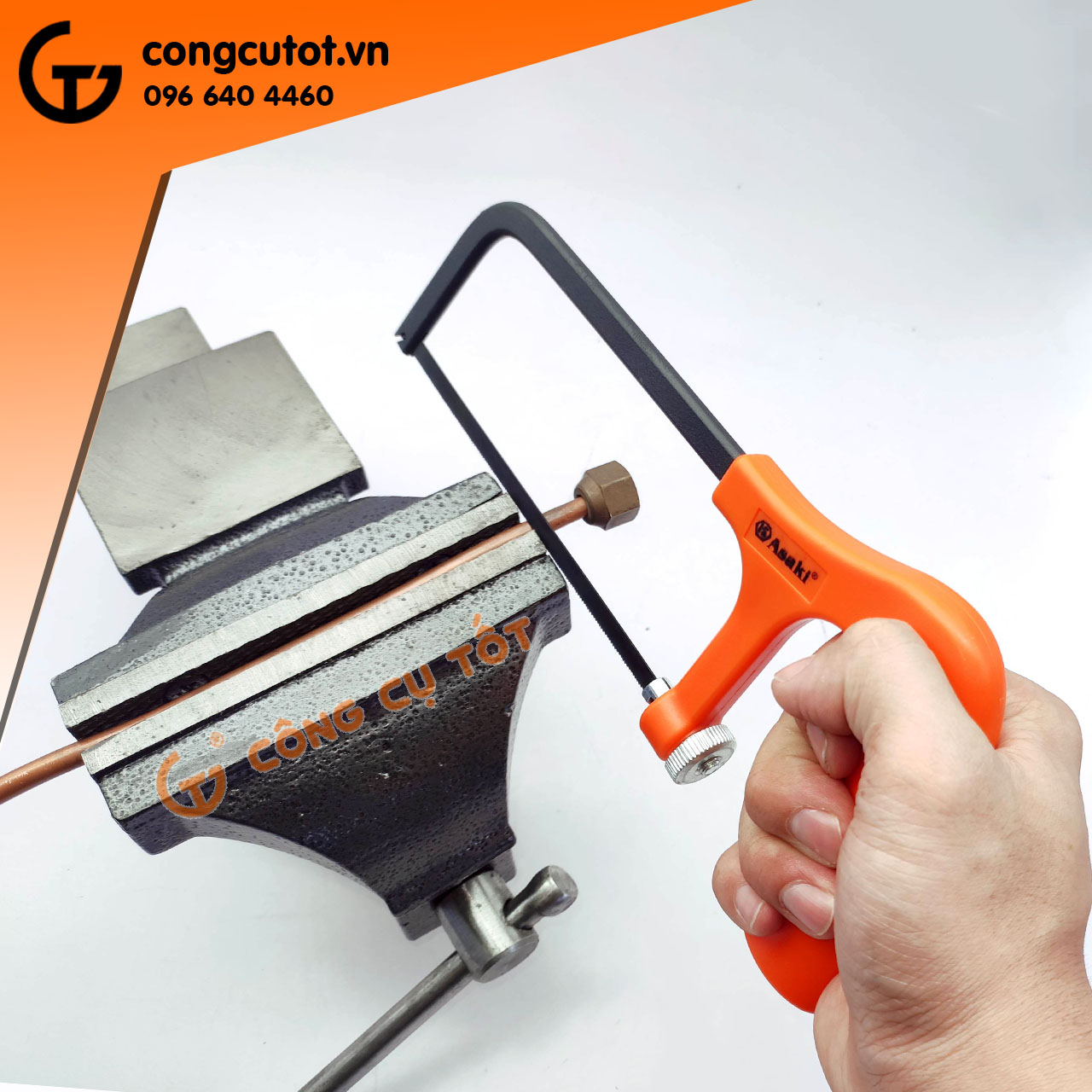 Cưa sắt cầm tay Inowas và Asaki có lưỡi đi kèm