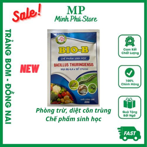 Chế phẩm sinh học bio-b phòng trừ diệt côn trùng - rầy - sâu bọ trên cây trồng - gói 30gr