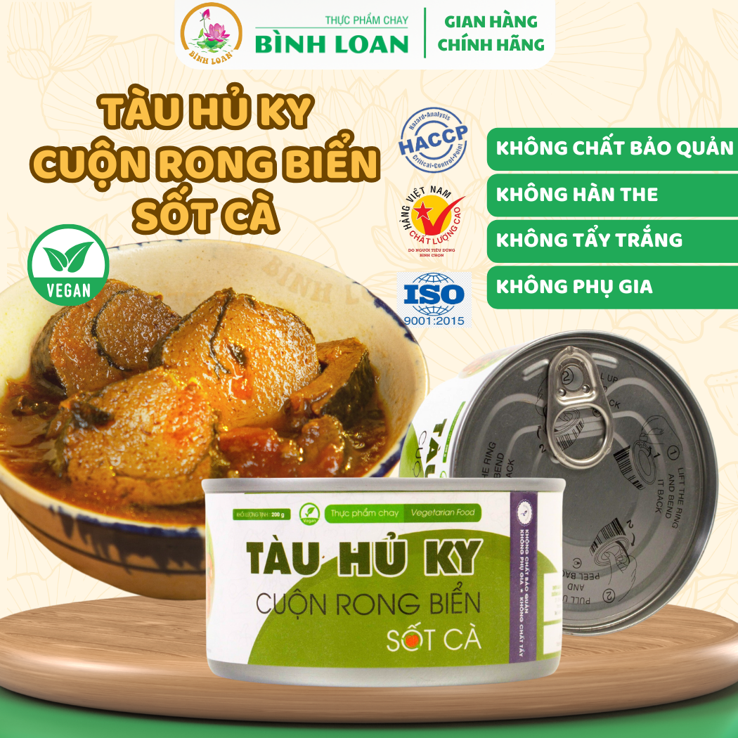 Tàu Hủ Ky Cuộn Rong Biển Sốt Cà - Váng Đậu- Phù Trúc- Ăn Liền - Giàu Dinh Dưỡng - Thực Phẩm Chay Bình Loan - 200g