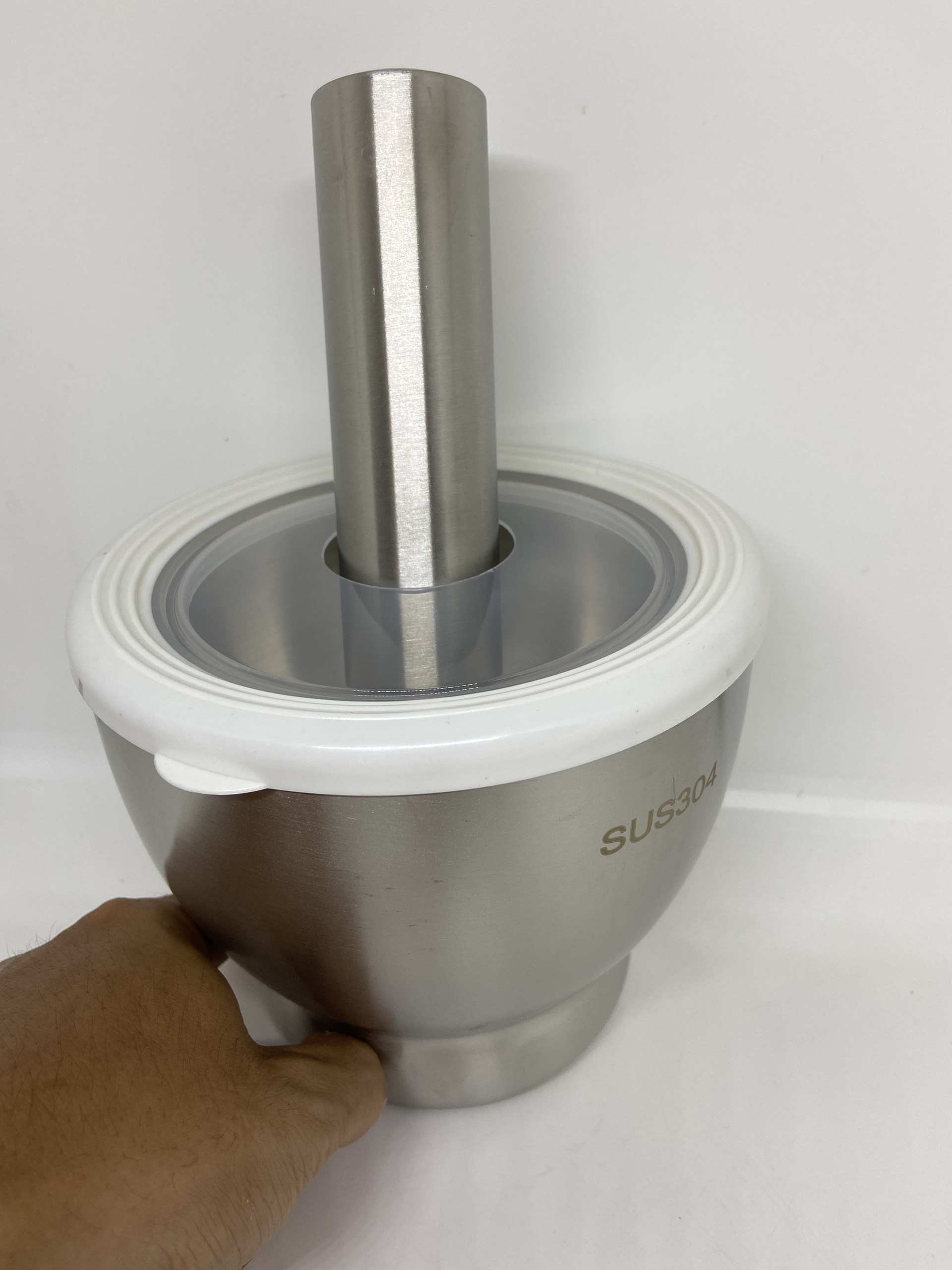 Bộ cối chày inox 304 size đại 15cm & 17cm đặc chày to giã không trơn trượt inox 304 Hcm