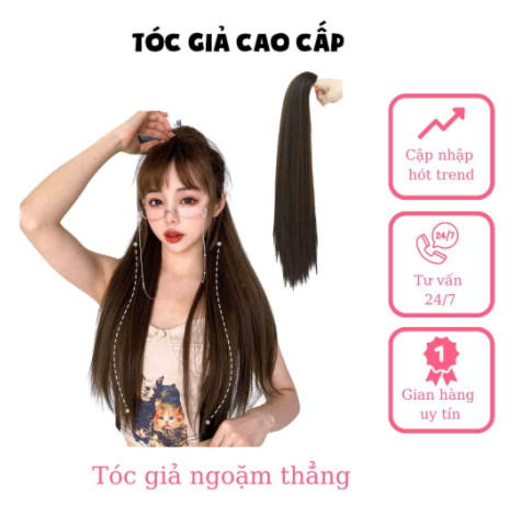 Tóc giả nữ đẹp 💝 FREESHIP💝 Tóc ngoặm thẳng suông
