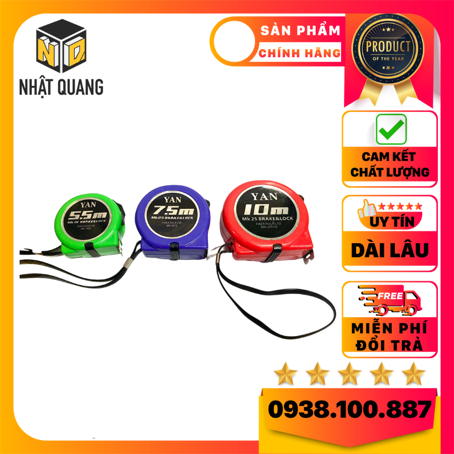 Thước kéo yan loại 1 - có lỗ ban/số