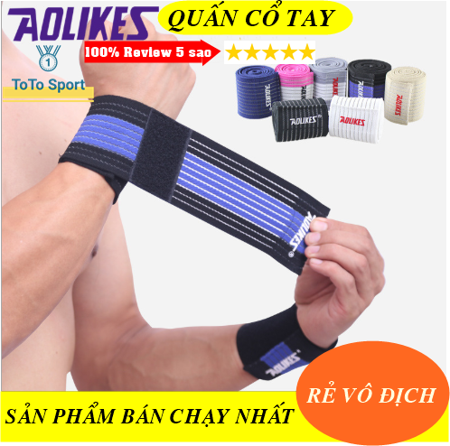 Quấn cổ tay aolikes dài 40cm quấn cổ tay tập gym cao cấp a1536