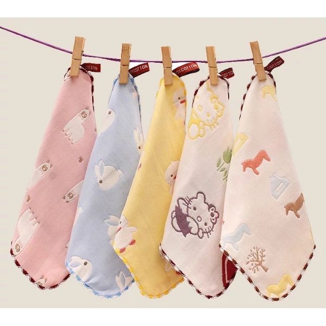 Khăn sữa, khăn mặt sợi tre 6 lớp cao cấp leelee kids
