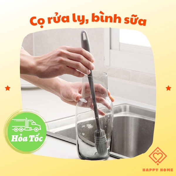 Cọ bình sữa ly cốc chén làm từ silicon