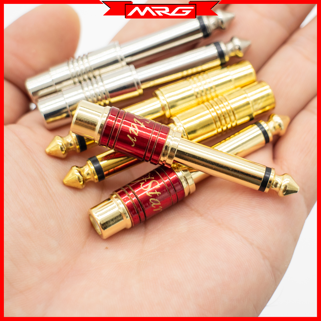 Rắc 6 Ly Ra Av Hoa Sen, giá 1 chiếc| đầu chuyển jack 6.5 sang rca hoa sen, đầu nối jack 6 ly sang av hoa sen. JC