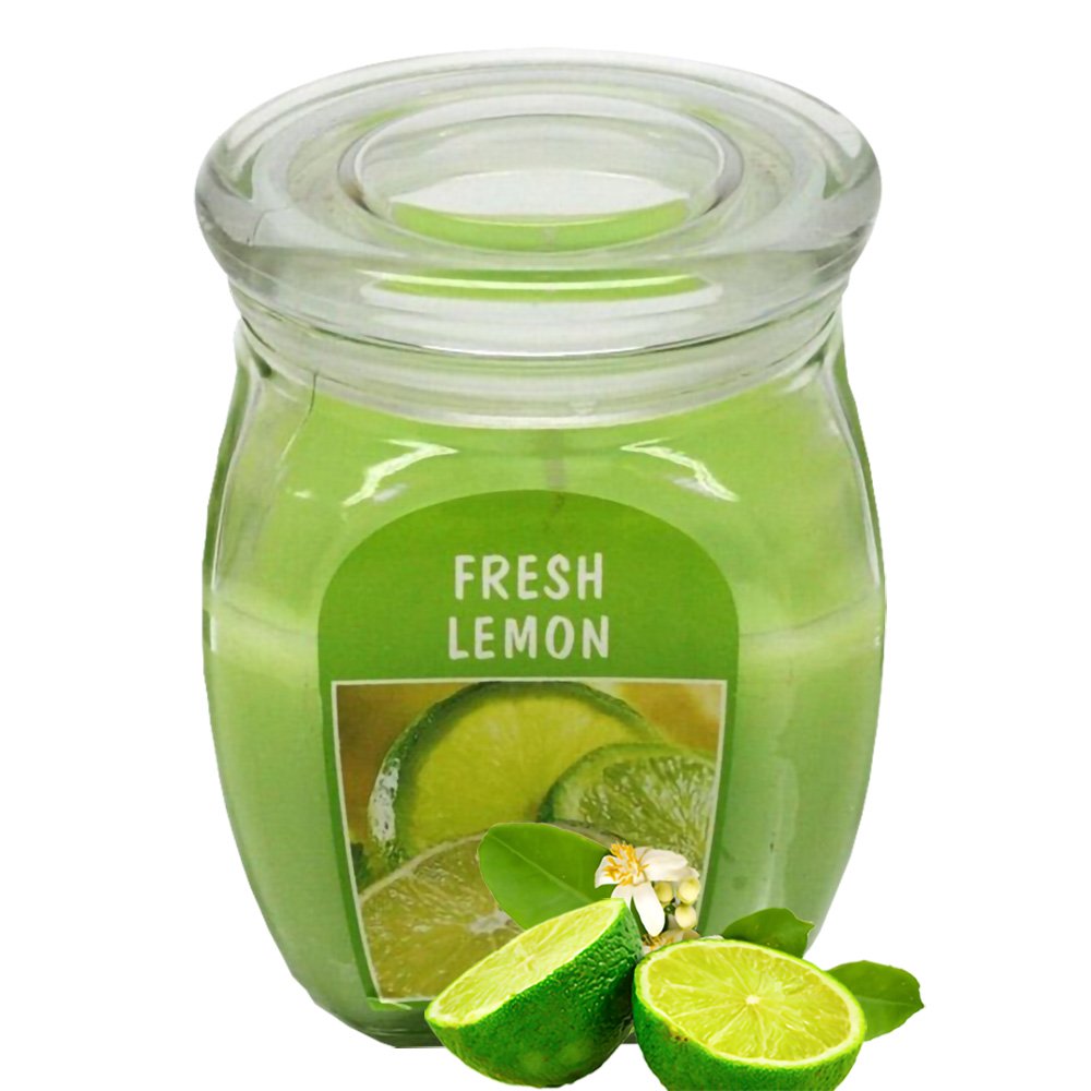 Hũ nến thơm tinh dầu Bolsius Fresh Lemon 305g QT024371 - hương chanh tươi, nến trang trí, thơm phòng, thư giãn, khử mùi