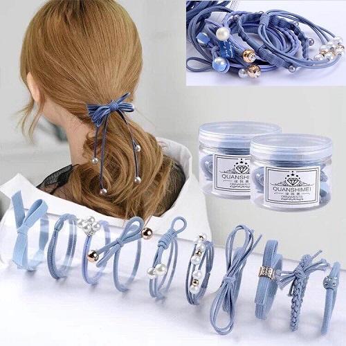 - dây cột tóc cute - dây cột tóc siêu dễ thương - thiết kế đặc biệt nhiều mẫu mã cute - sét 12 thun cột tóc đáng yêu dành cho bé