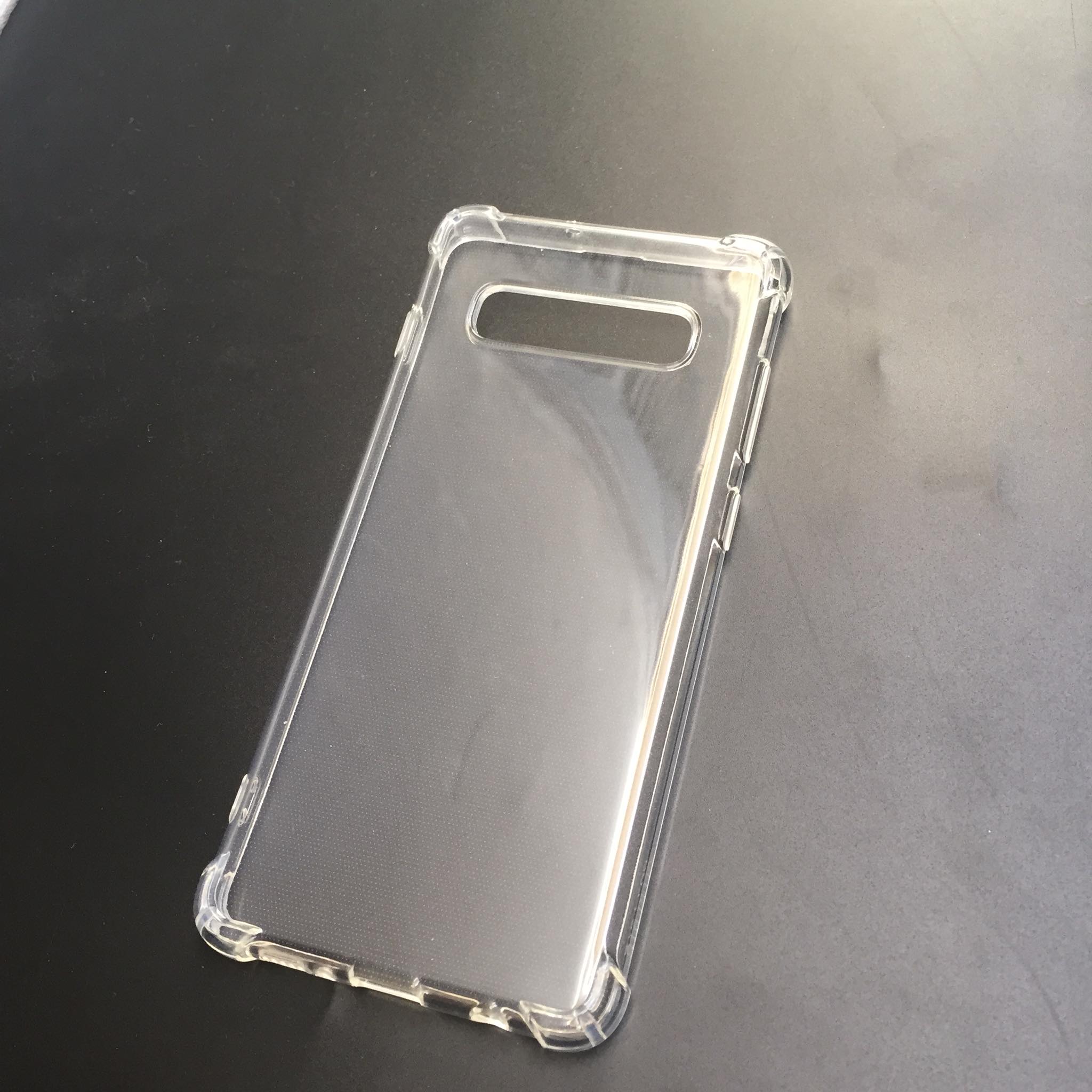 Ốp lưng Samsung Galaxy S10 Plus - Silicon trong chống sốc 4 góc, có gờ bảo vệ Camera