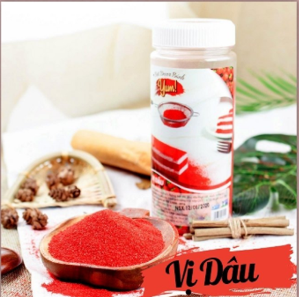 Bột Rắc Yum Vị Dâu Trang Trí Bánh Kem Làm Decor-300g