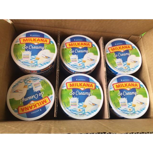 Thùng 24 hộp phô mai Milkana 8 miếng - loại 120g/hộp