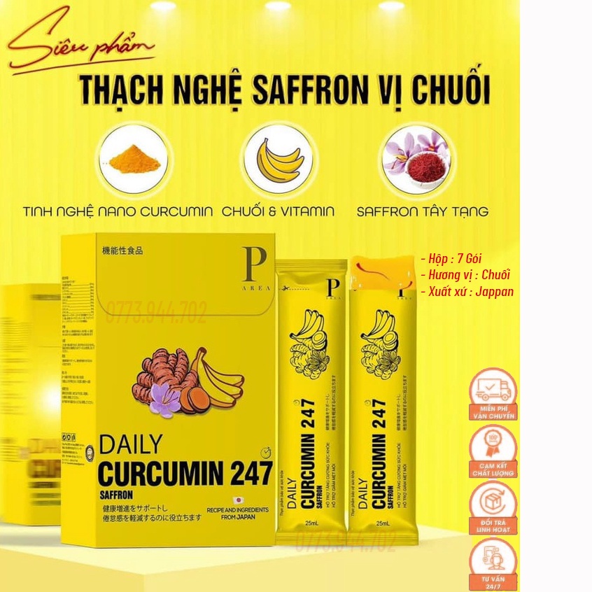 Thạch Nghệ Saffron Vị Chuối 247 Nano Japan - Vị Chuối Nhật Bản Daily Curcumin 247