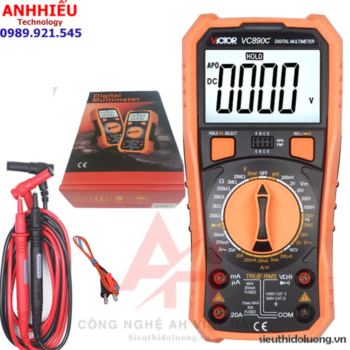 Victor vc - 890c+ đồng hồ vạn năng điện tử vc890c + victor 890c +