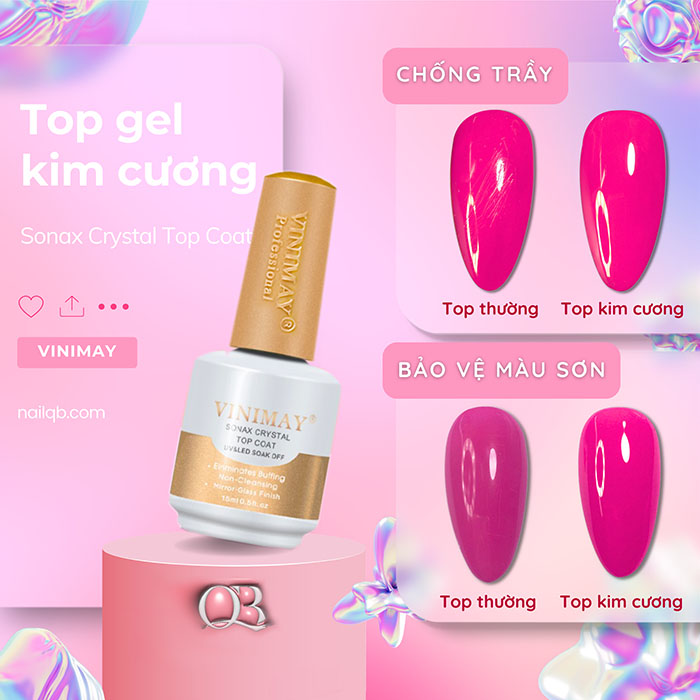 Sơn bóng gel cường lực - top kim cương VINIMAY