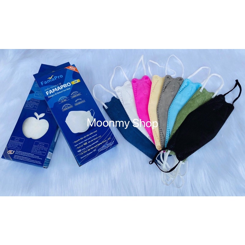 Set 50 cái khẩu trang 4d famapro/ khẩu trang kf94 hộp 10 cái