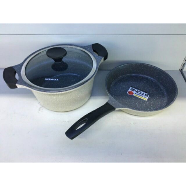 Lẻ Nồi hoặc chảo đá lock and lock STONE LCA6244D dùng được bếp từ