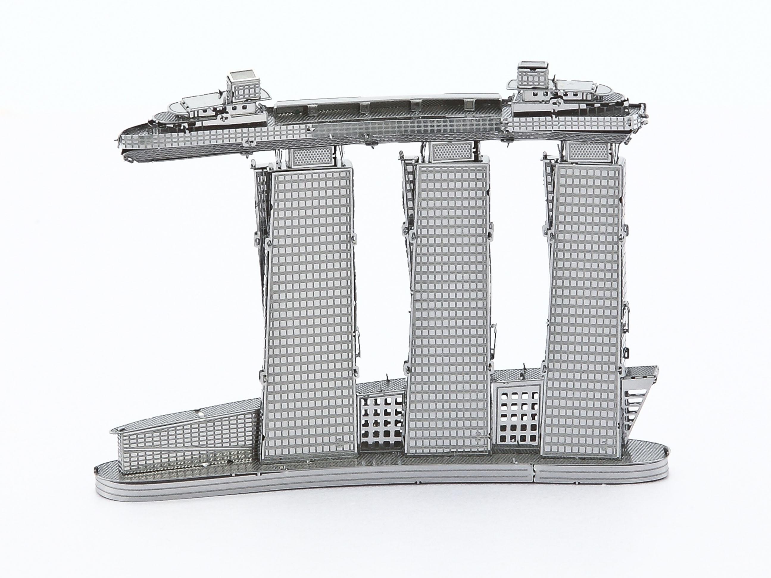 Mô Hình Lắp Ráp 3D Kim Loại Khách Sạn Marina Bay Sands Hotel Singapore