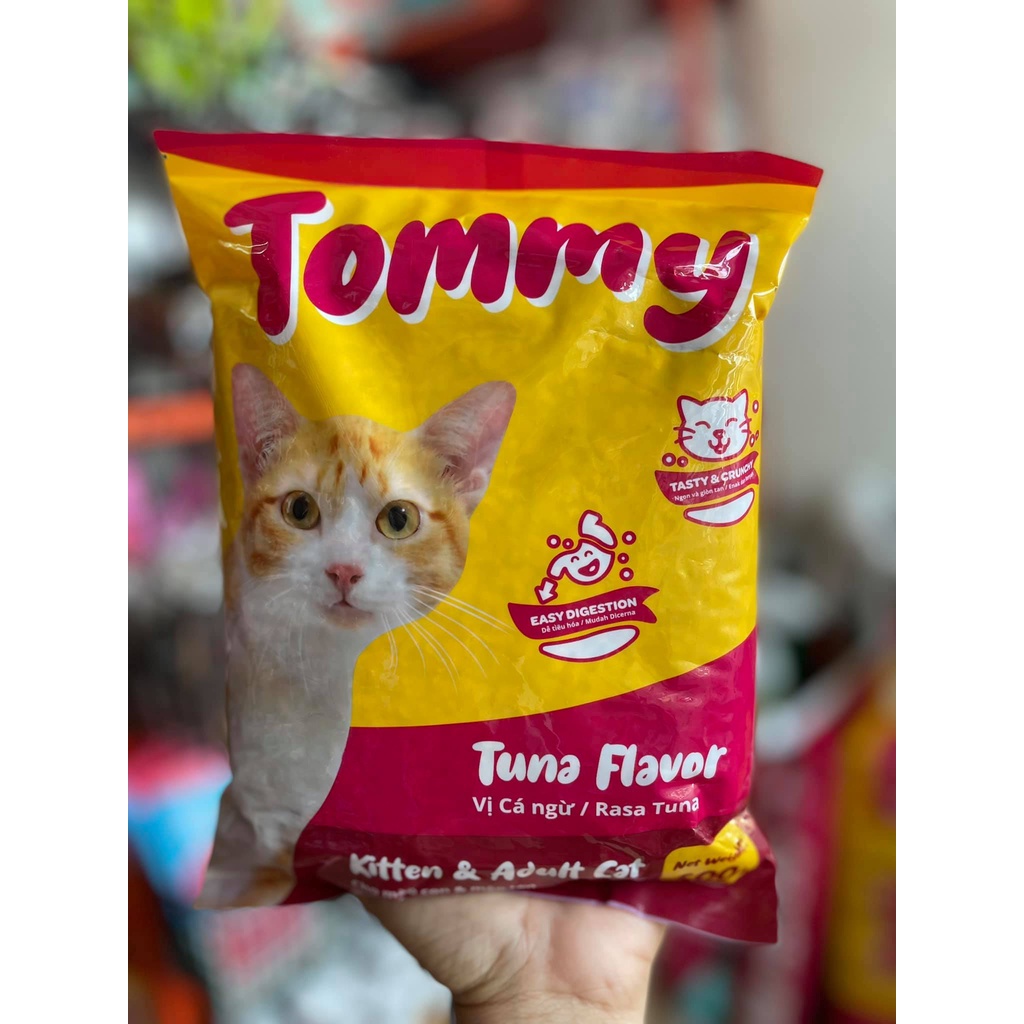 Thức ăn hạt cho mèo Tommy gói 500gr
