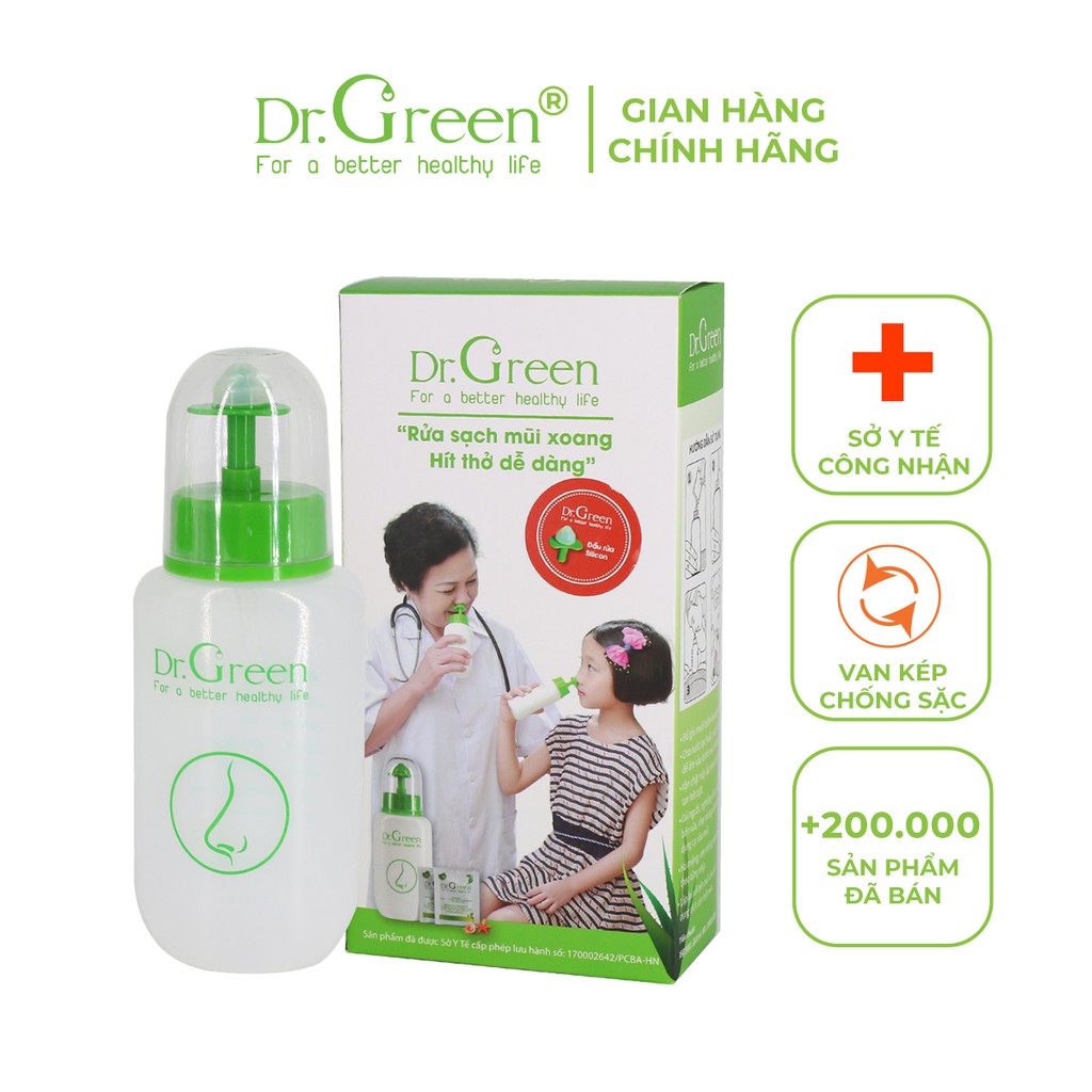 Bình Rửa Mũi Dr Green Làm Từ Chất Liệu Nhựa Nguyên Sinh