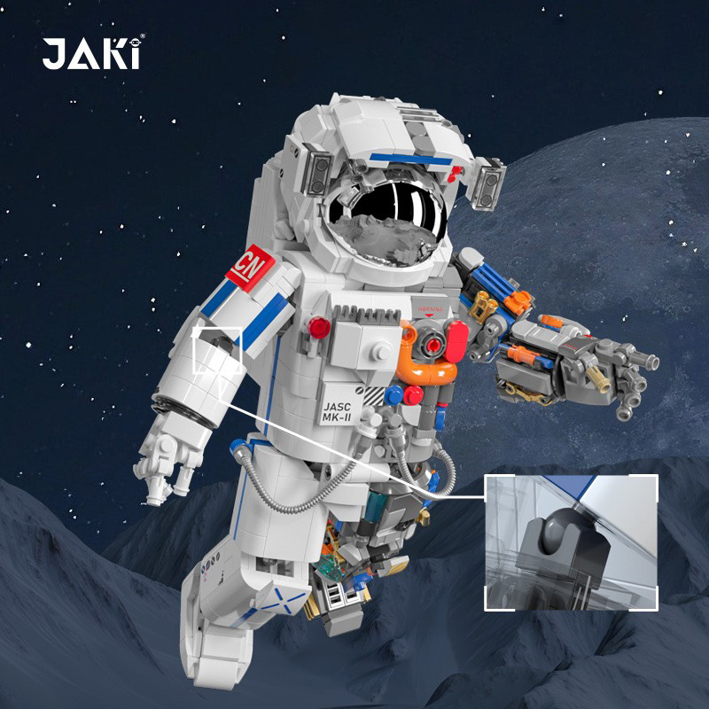 Bộ đồ chơi lắp ráp phi hành gia xuyên không - mô hình 3d jaki