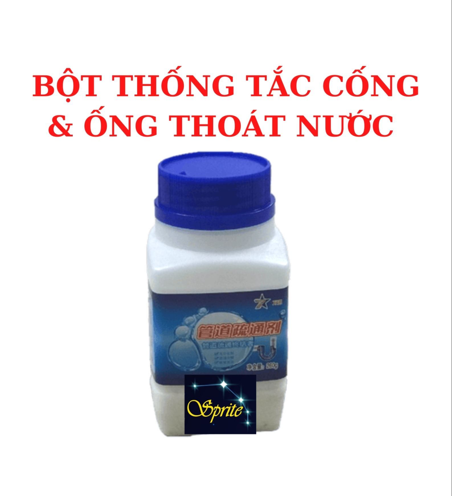 [HCM] BỘT THÔNG TẮC NGHẼN CỐNG & ỐNG THOÁT NƯỚC NẮP XANH 260G CỰC NHANH hỗ trợ thoát nước đường ống bị nghẹt do tóc rác thải, phân hủy thức ăn mảng bám lâu nắm gây nghẹt cầu cống, thông bồn cầu lavabo toilet hiệu quả TINI SPRITE