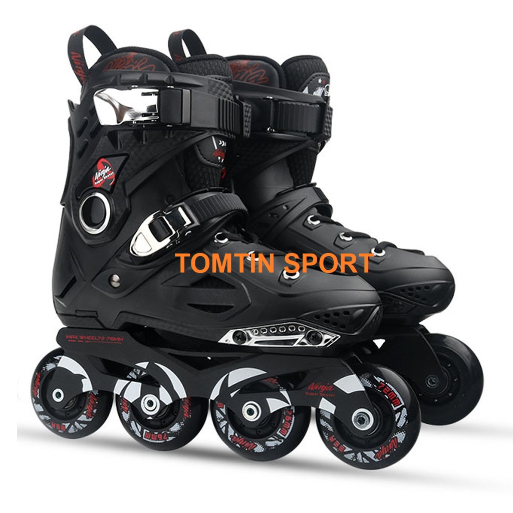 Giày trượt patin người lớn size 38-44 chính hãng Ninja màu đen vàng sang trọng cho nam và nữ quà tặng thể thao mùa hè - TOMTIN SPORT