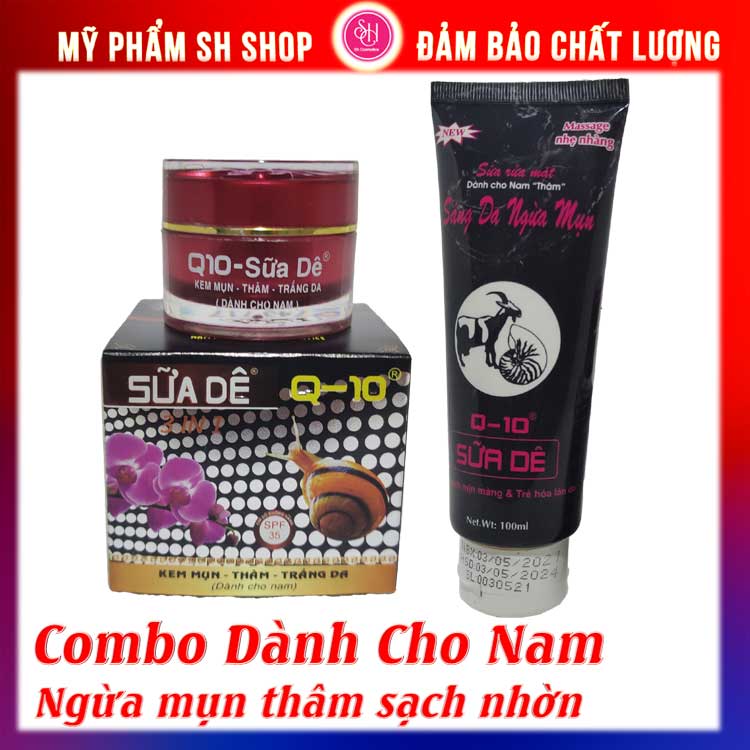 Kem dành cho nam dưỡng trắng da giảm mụn thâm mờ sẹo Q-10