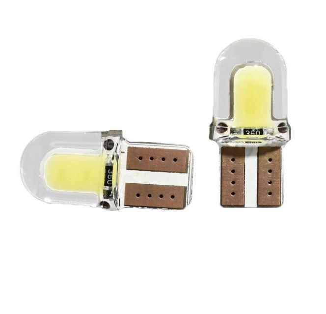 Bộ 2 Led kilomet T10 COB Silicon gắn xe máy (sáng trắng)