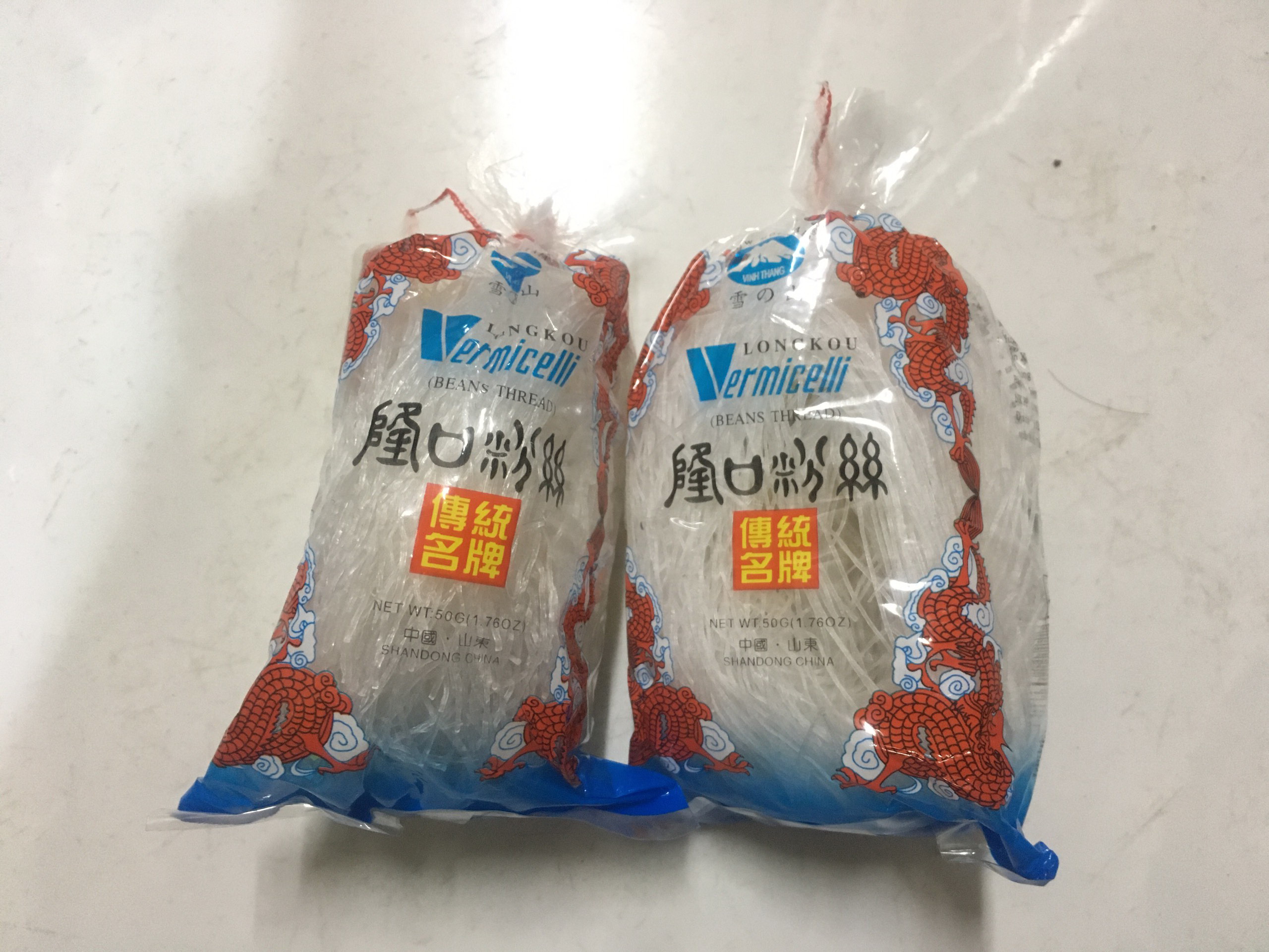 Combo 2 gói Bún tàu Con Rồng gói 50g