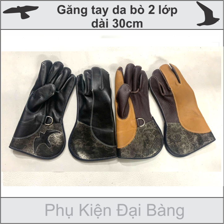 Găng tay da bò nuôi chim ưng cao cấp