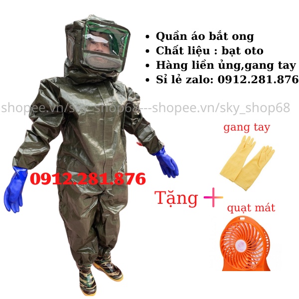 [TẶNG QUẠT MÁT] Áo Bắt Ong Bạt Oto - Quần Áo Bắt Ong Rừng Giá Rẻ