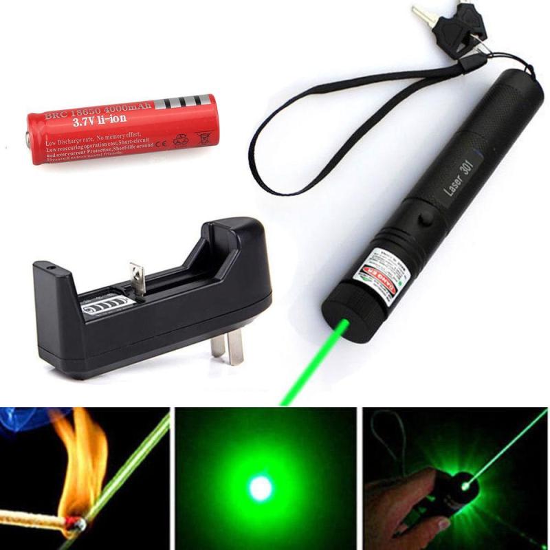 Đèn laser cầm tay 303 tia xanh,đỏ chỉnh tâm cực nét công suất mạnh kim đèn trang trí hoa văn 3d có khóa an toàn - Đèn laze siêu sáng, bút trình chiếu dạy học