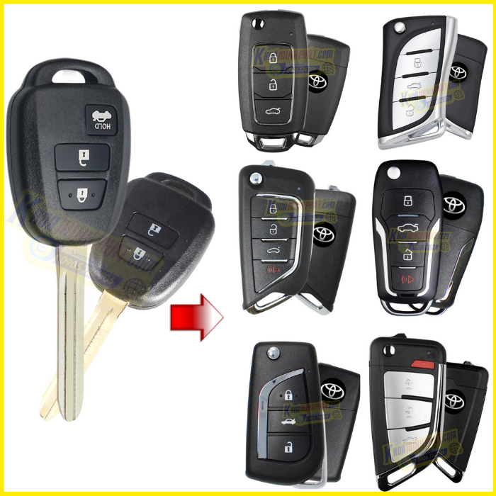 Chìa khóa độ gập xe toyota vios đời 2015-2023
