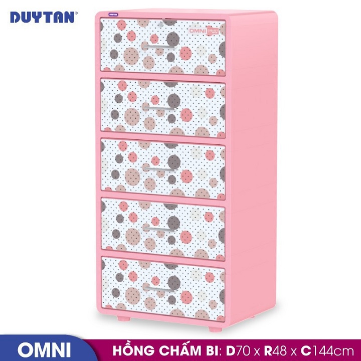 Tủ nhựa DUY TÂN Omni 5 ngăn 5N (70 x 48 x 144 cm) - 13627 - Giao màu ngẫu nhiên