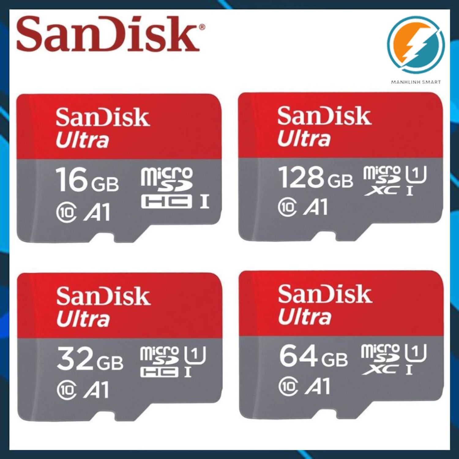 Thẻ nhớ microsdhc 16gb 32gb 64gb sandisk ultra class 10 667x 100mb/s