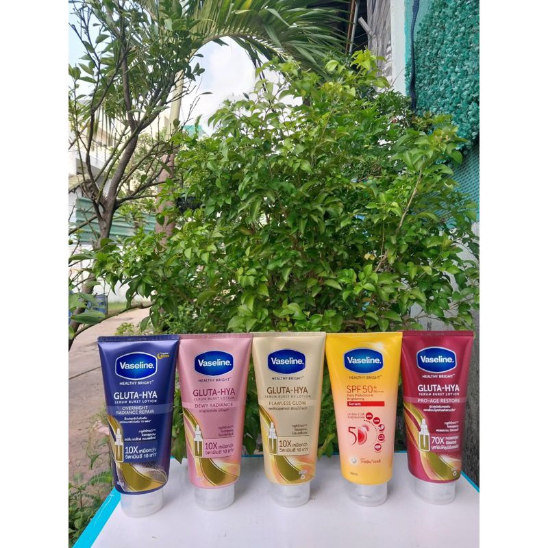 Sữa dưỡng thể vaseline healthy bright gluta hya serum 10x