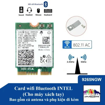 Card wifi Bluetooth INTEL AC 7260 7265 8260 8265 9260 9560 AX200 (cho máy tính xách tay) (2)