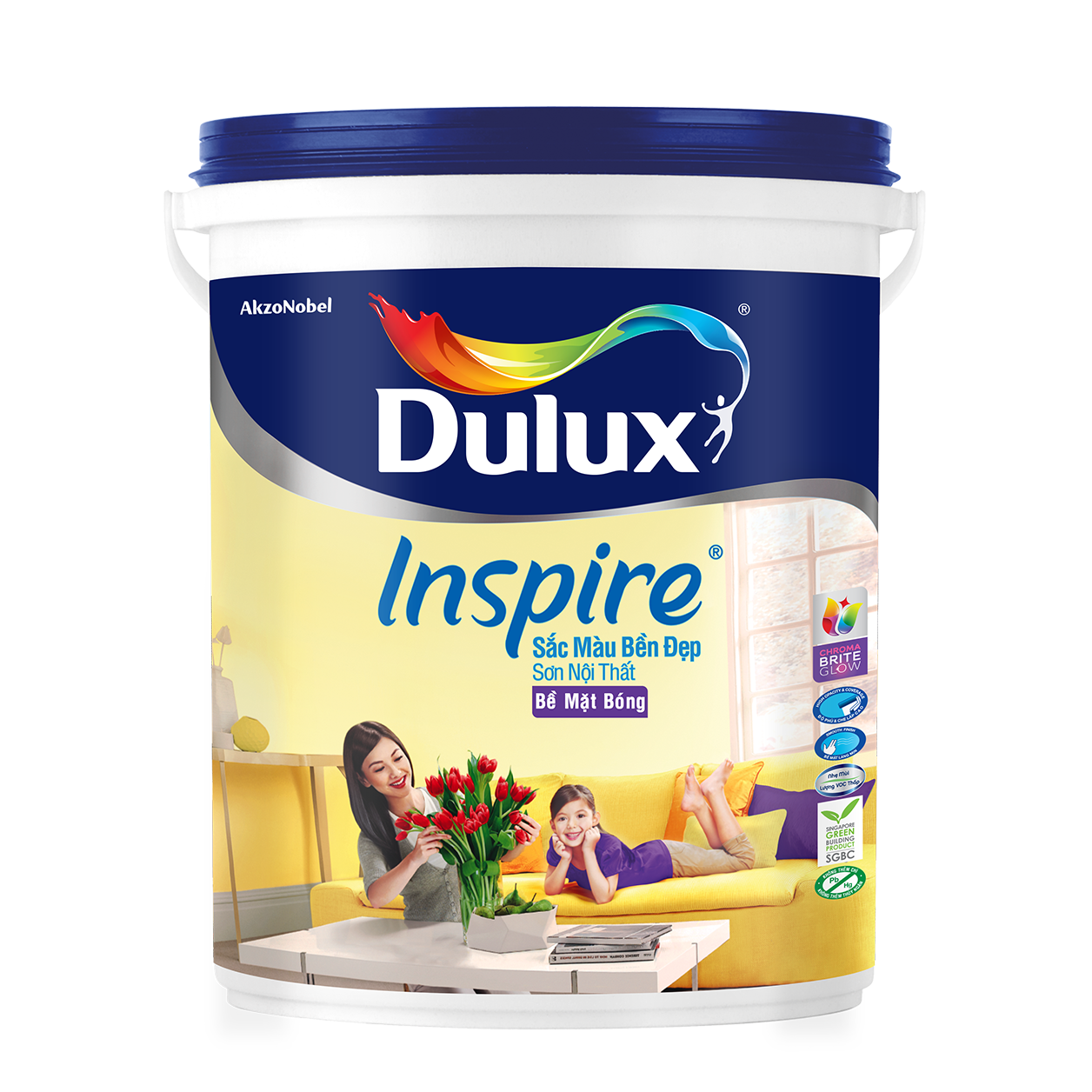 Sơn Dulux Inspire nội thất  bề mặt bóng 18 lít