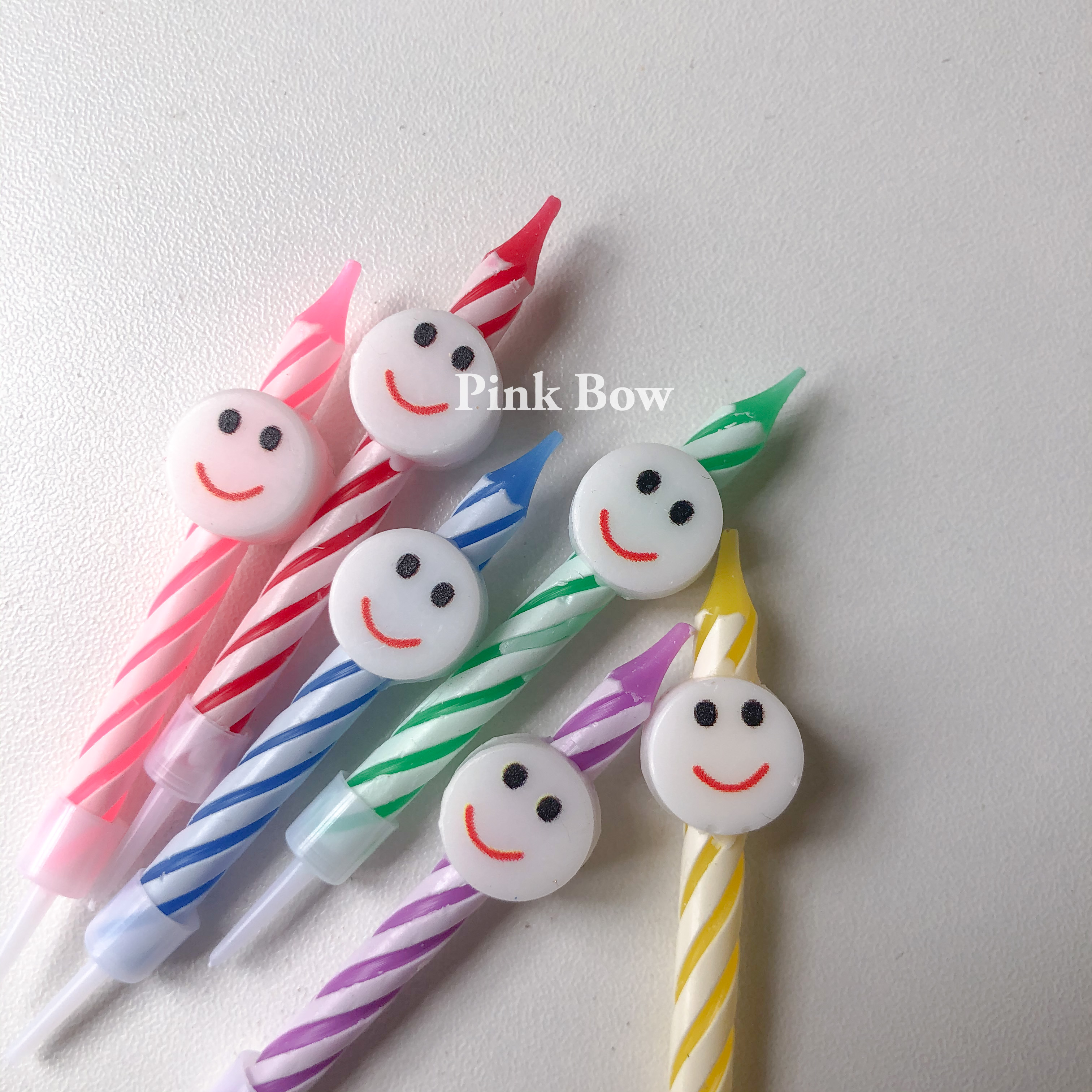 Nến sinh nhật hình mặt cười set 6c 6 màu