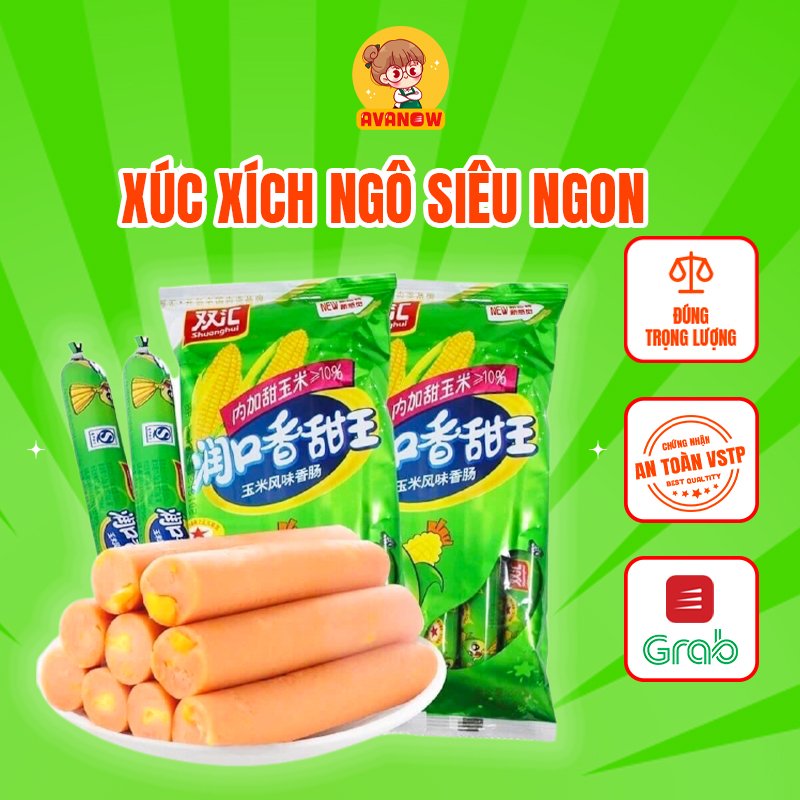 Xúc xích cay hồ nam 🍣 avanow 🍣 gói 4 viên - 5 vị