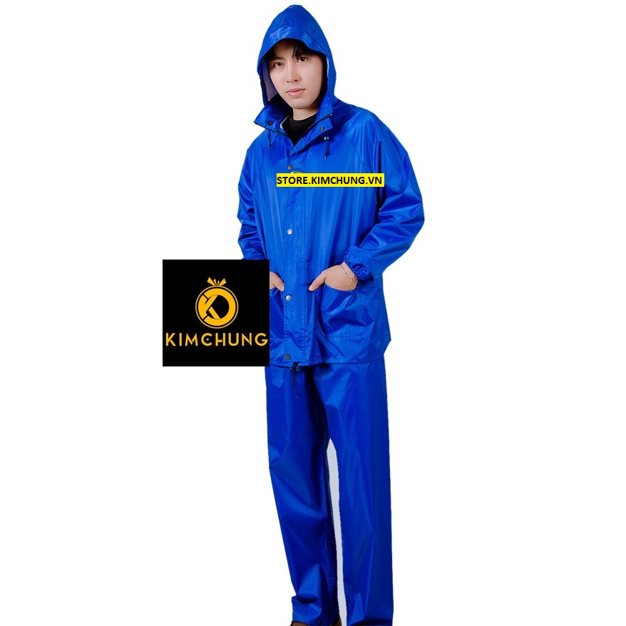 [HCM]Bộ quần áo mưa đi phượt áo mưa đi xe máy vải dù Vẩy Cá Đài Loan cao cấp siêu nhẹ siêu bền không thấm nước (Size 1XL2XL3XL từ 1m5 - 1m75)