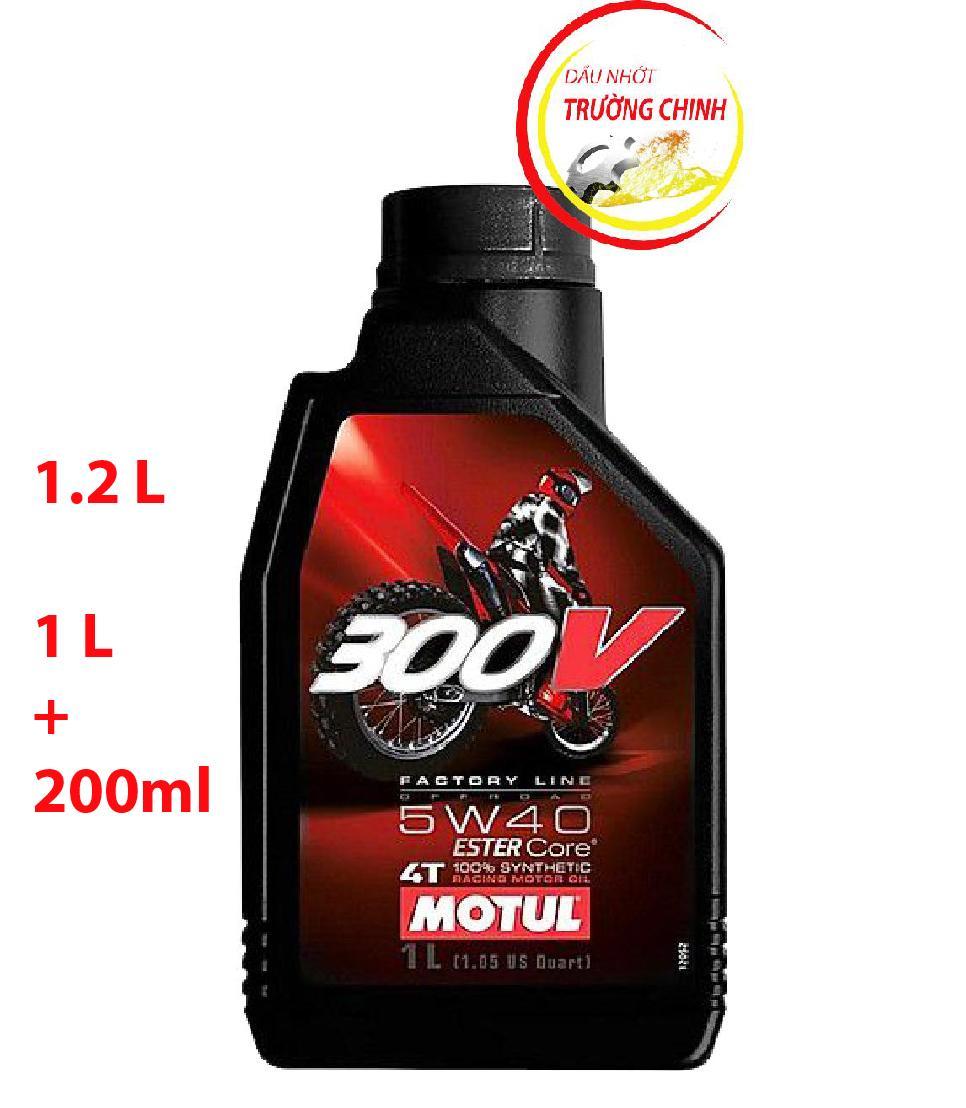 Nhớt Motul  300V Factory Line 5W40 1.2L (Bình 1L+200ml)