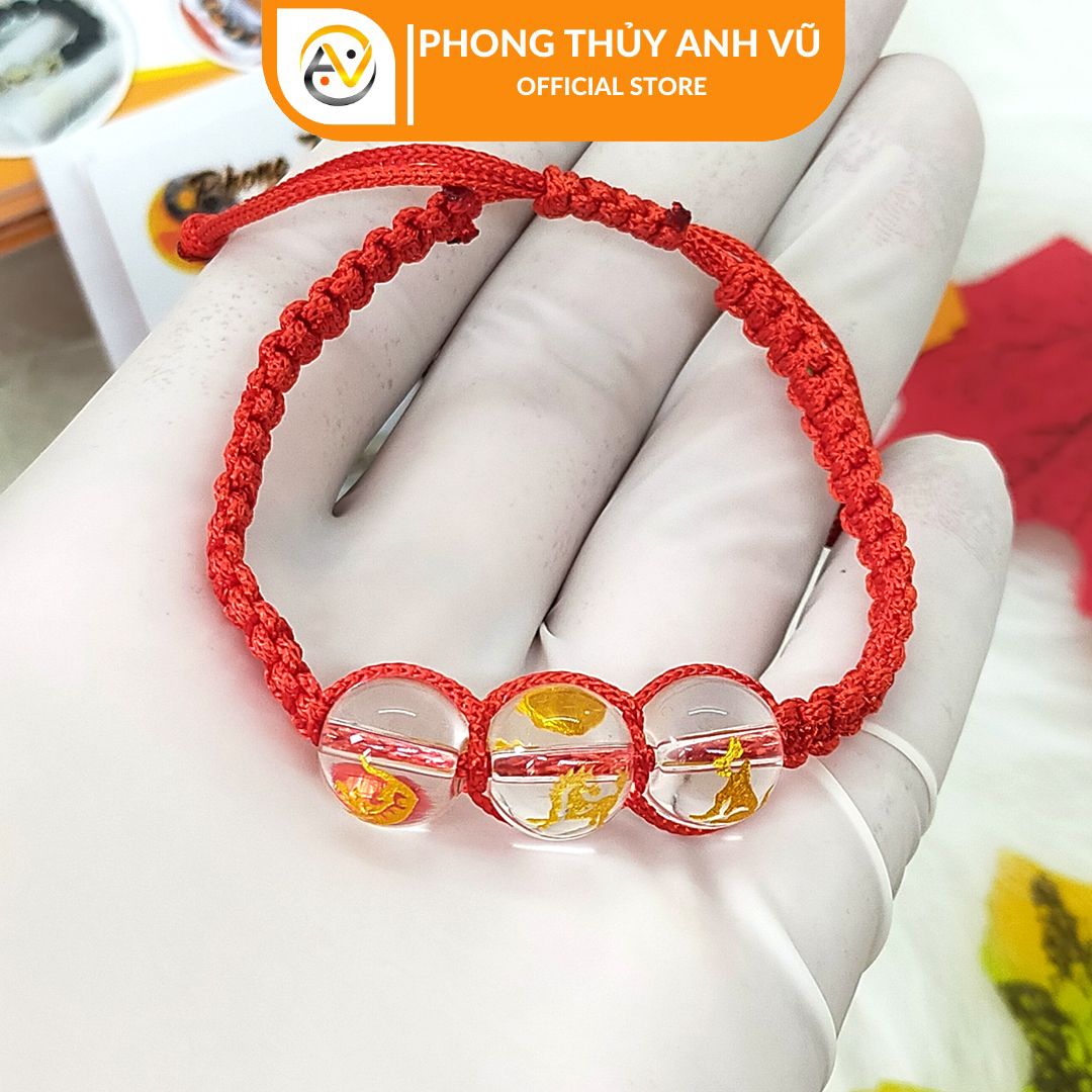 Vòng tết chỉ đỏ may mắn tam hợp dần ngọ tuất - Vòng tay phong thủy chỉ đỏ - May mắn tài lộc