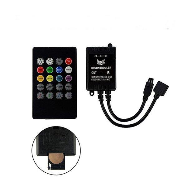 Hộp điều khiển led dây 5m đổi đủ màu cảm ứng nhảy theo nhạc - Led music controller